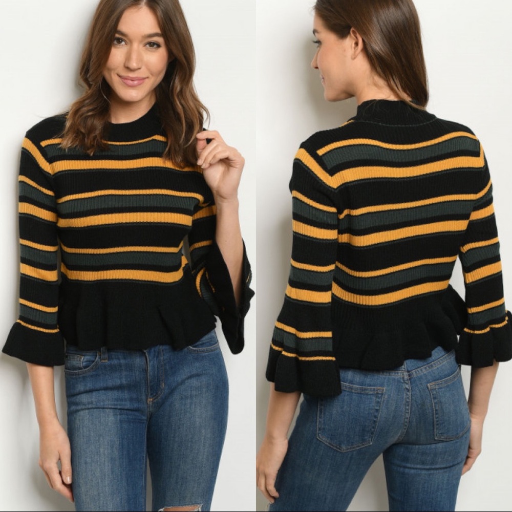 🆕Mixed Colored Stripes Sweater